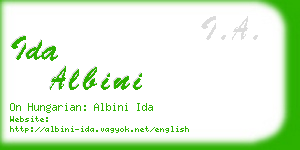 ida albini business card